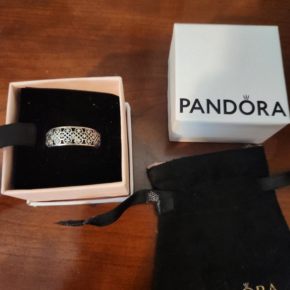 Pandora Intricate Lattice ring